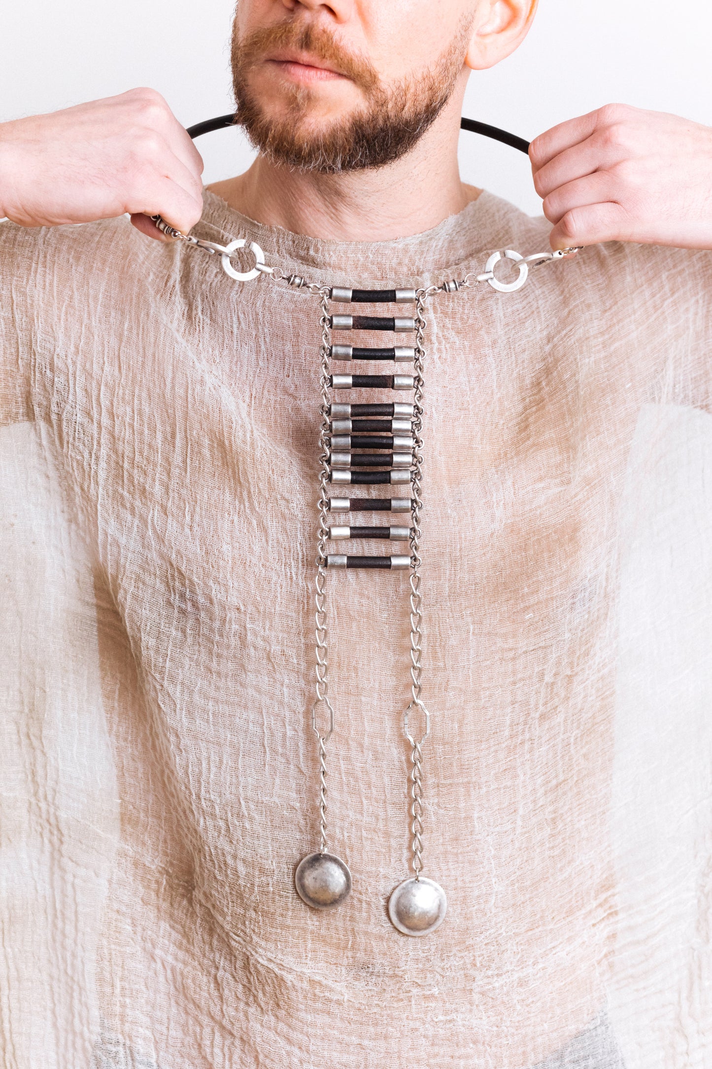 Necklace leather Unique