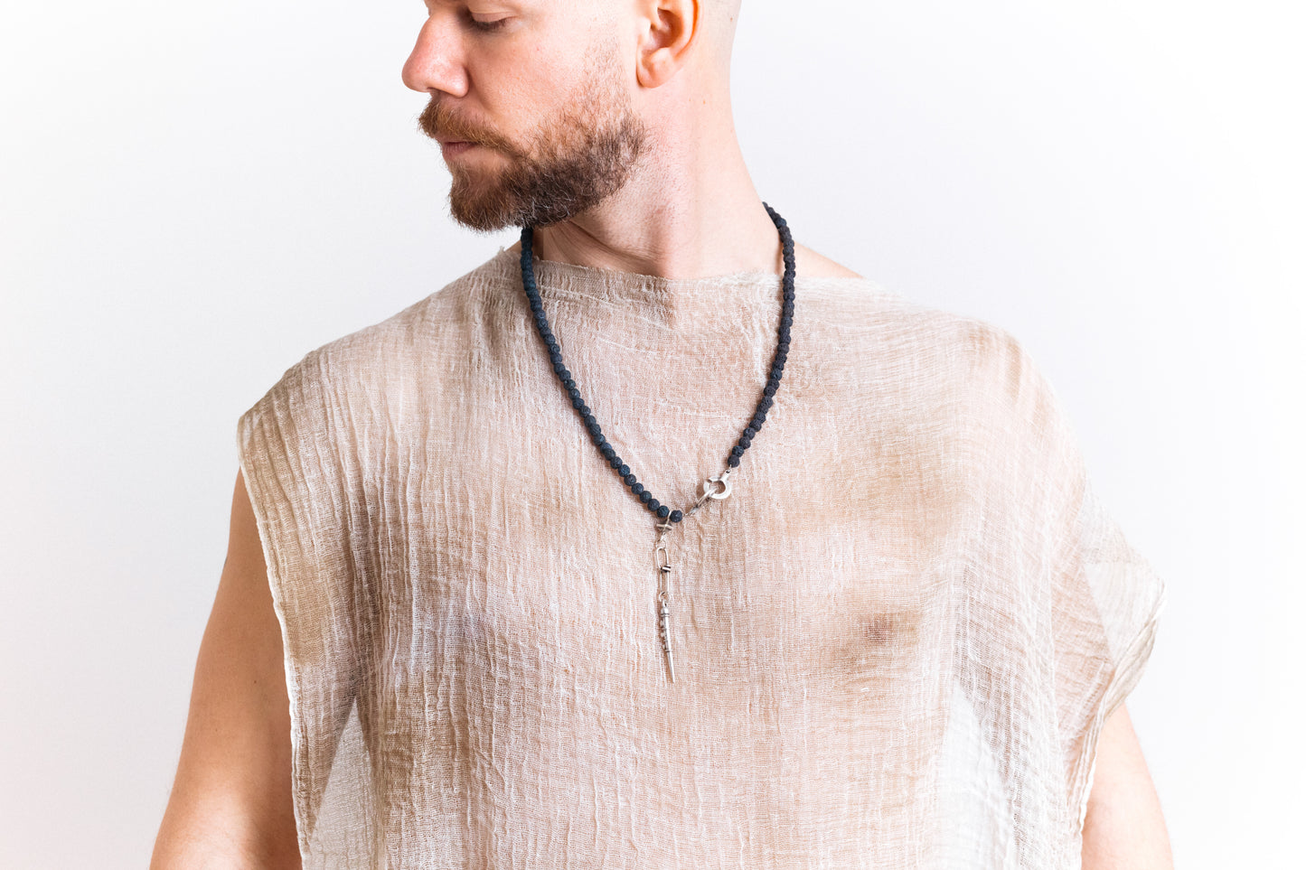 Necklace volcanic stone