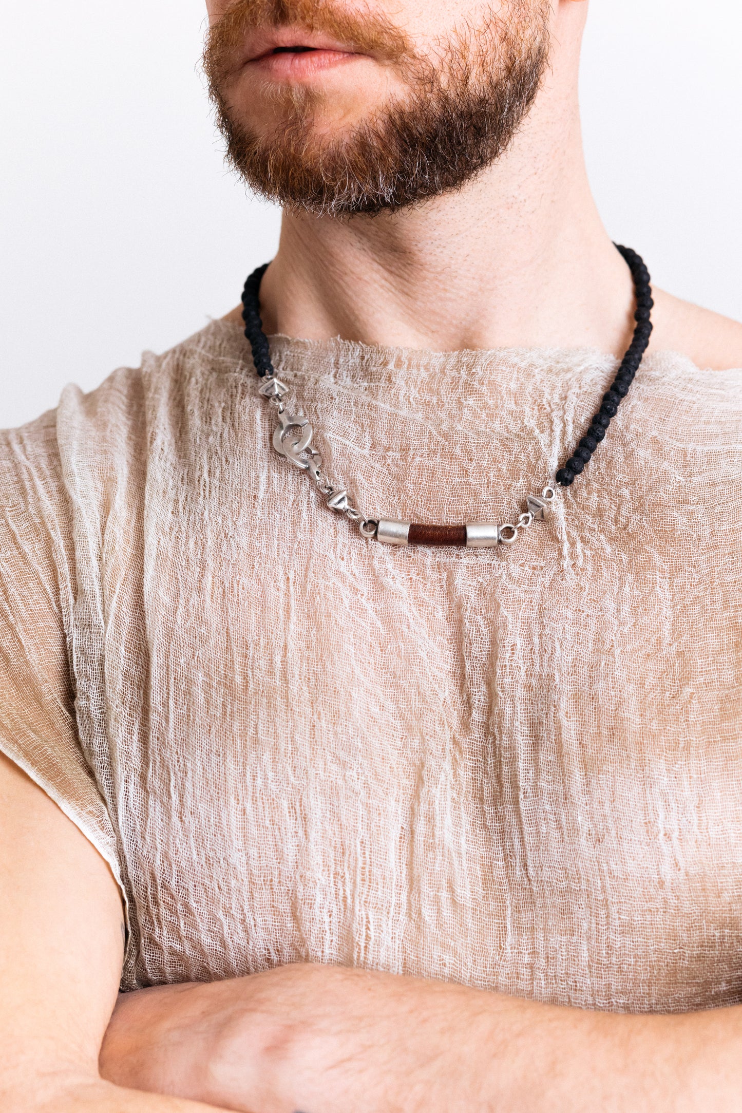 Necklace volcanic stone