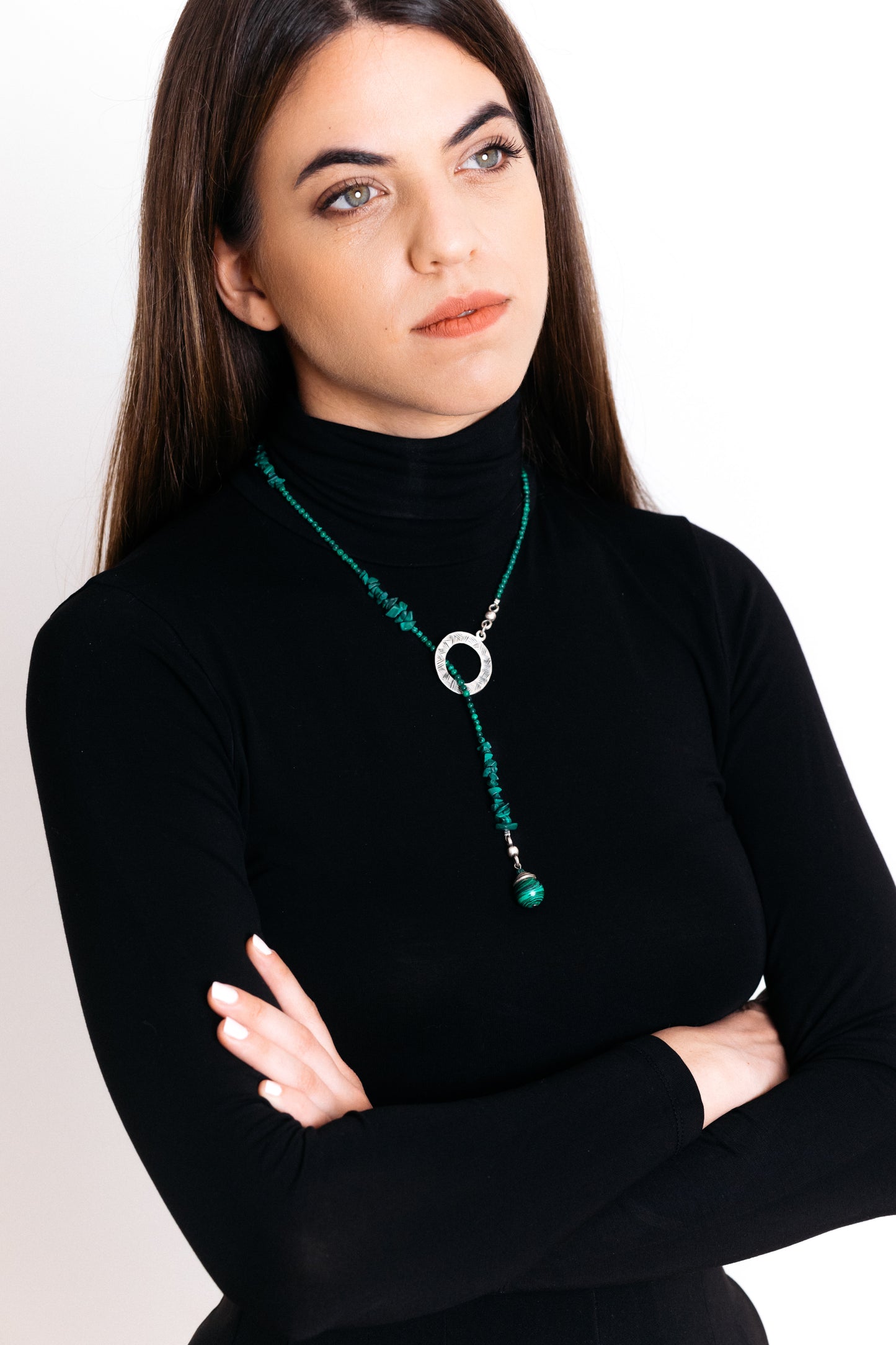 Necklace malachite