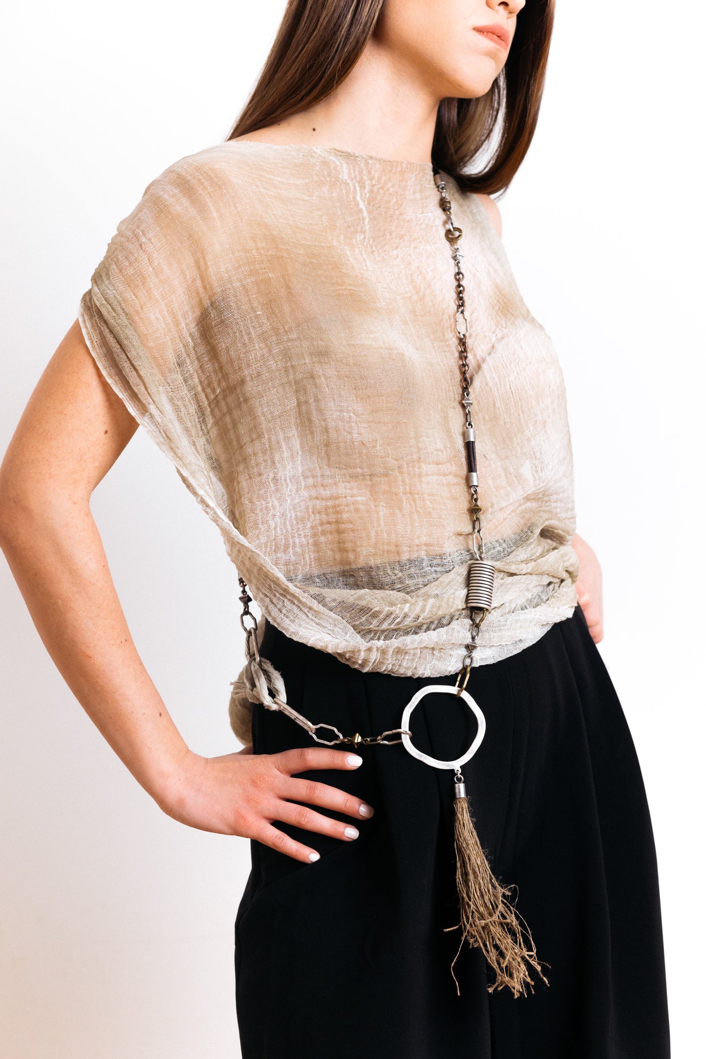 Necklace leather Unique