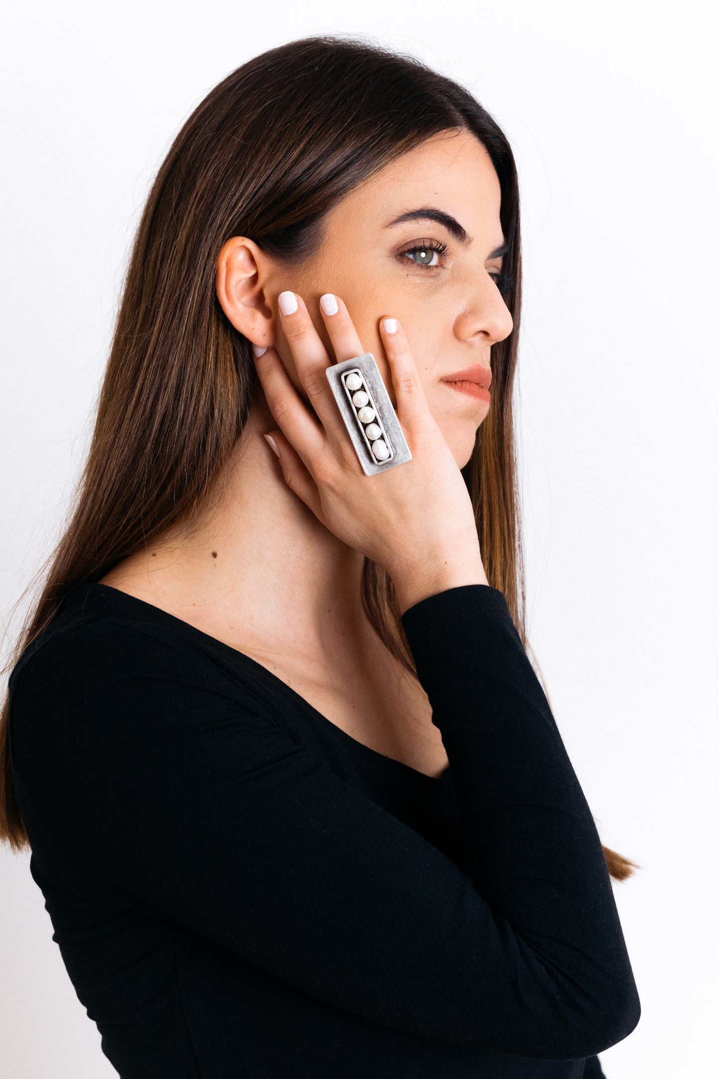 Fingerring river pearl