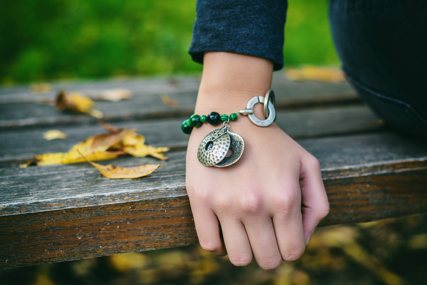 Bracelet malachite CC