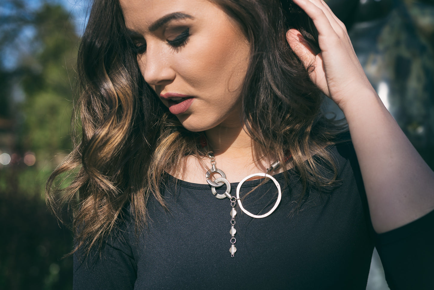 Necklace leather Ring