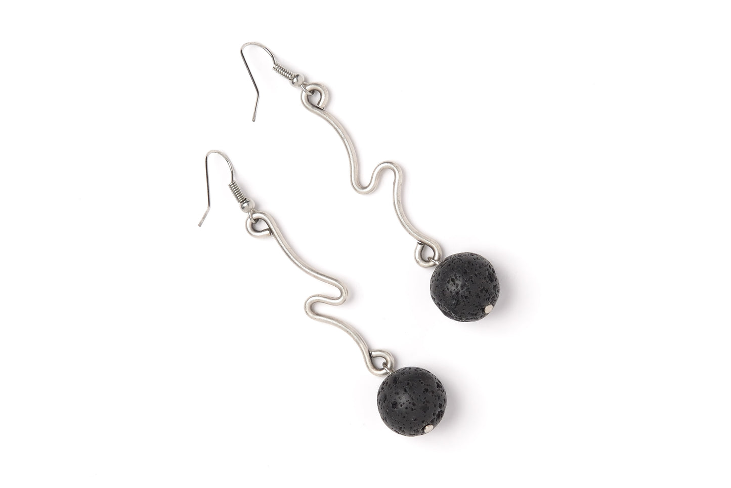 Earrings volcanic stone