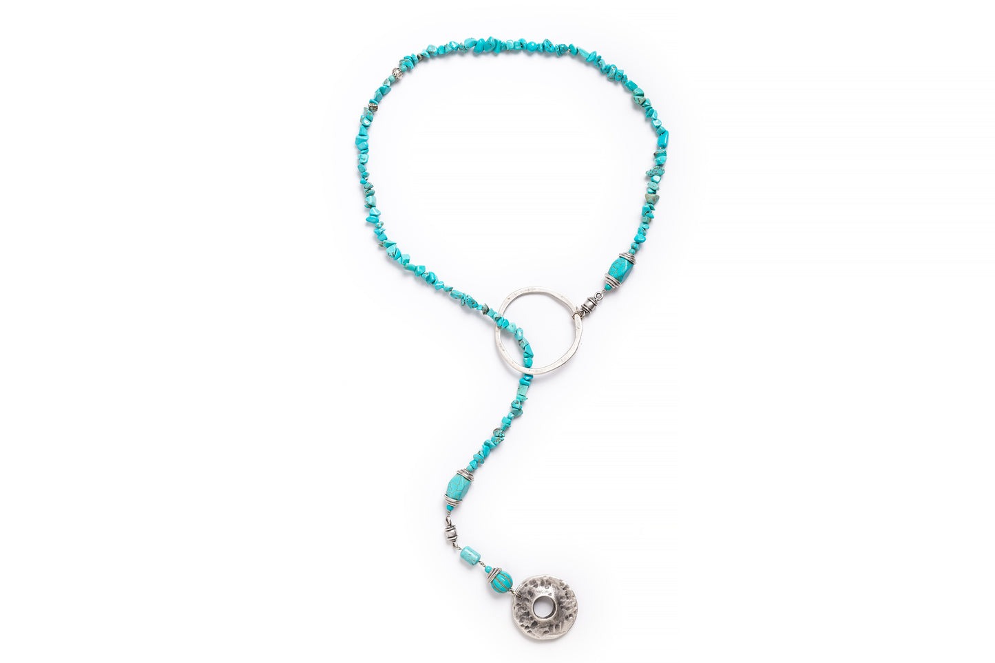 Necklace turquoise “Go through”