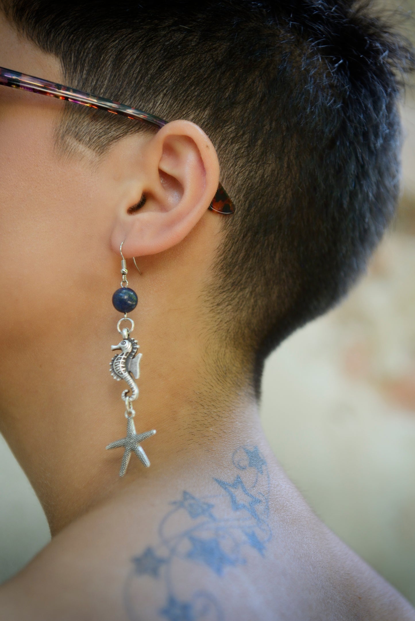 Earrings lapis Sea