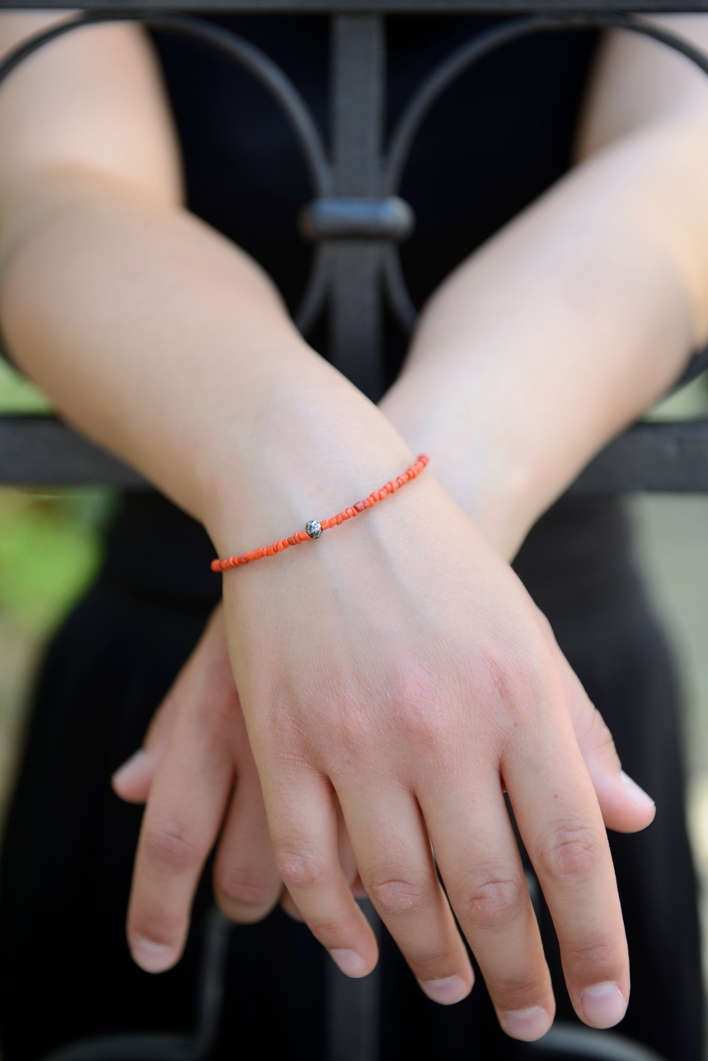 Bracelet coral dust Button