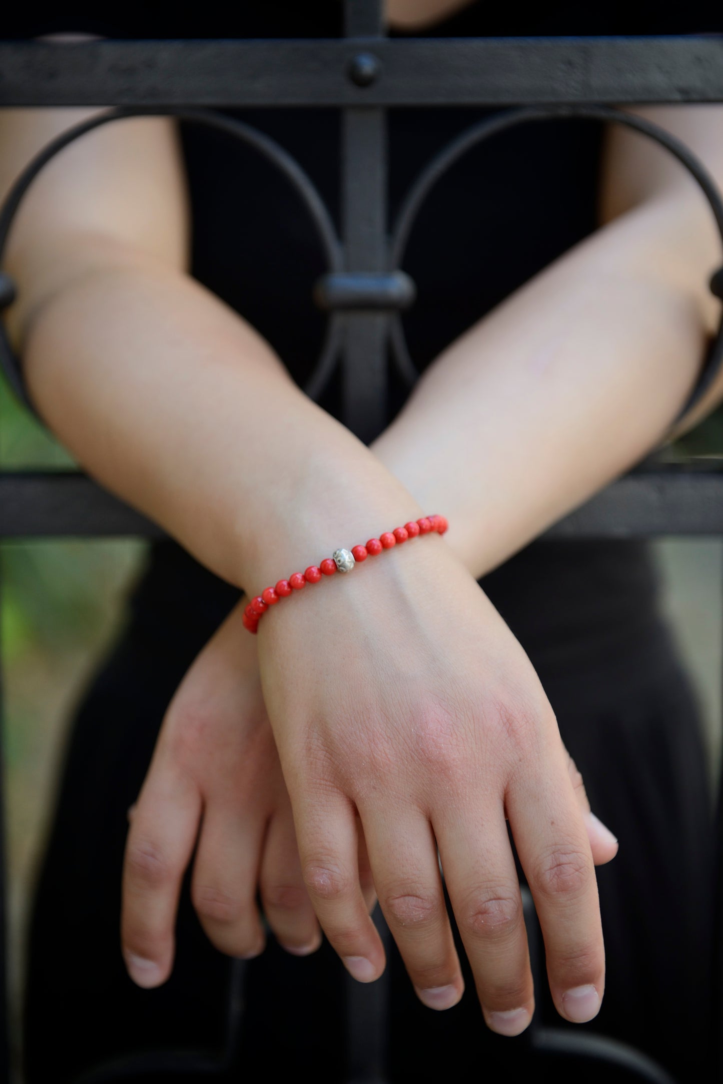 Bracelet coral Button
