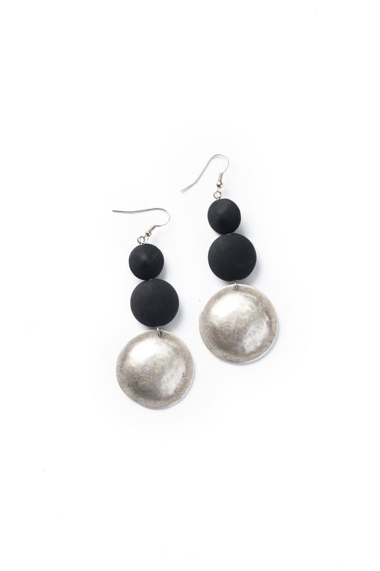 Earrings mat glass