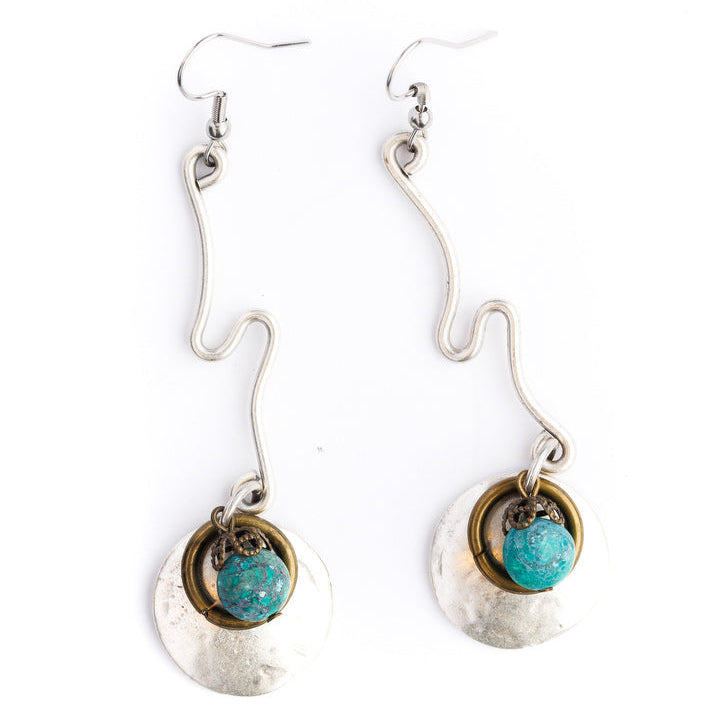 Naušnice afrički tirkiz