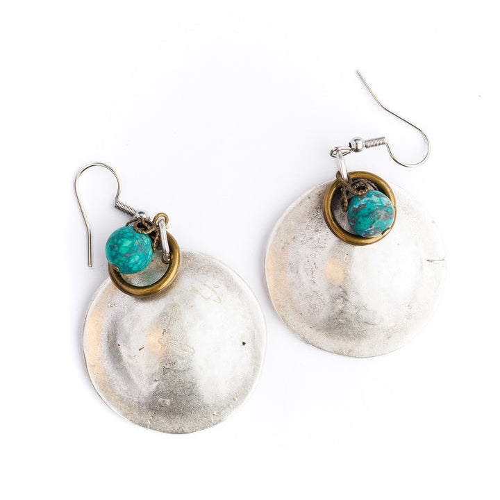 Earrings African turquoise