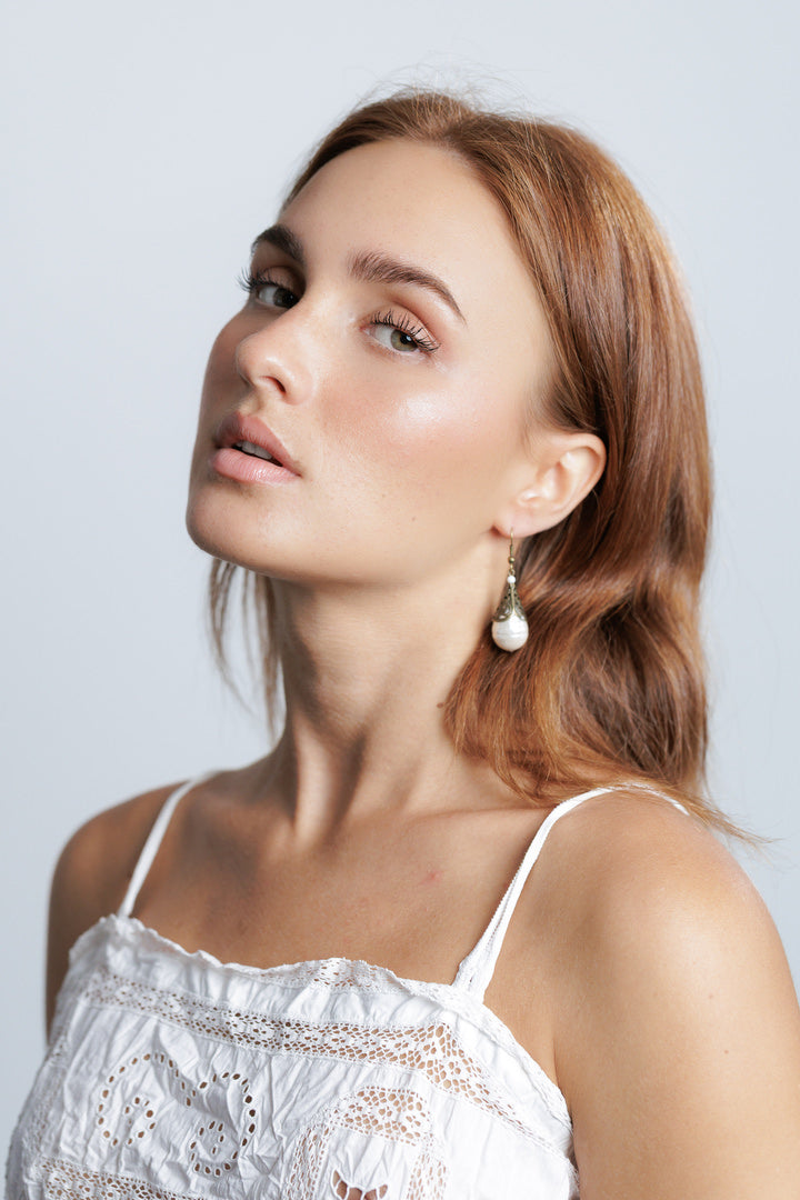 Earrings river pearls