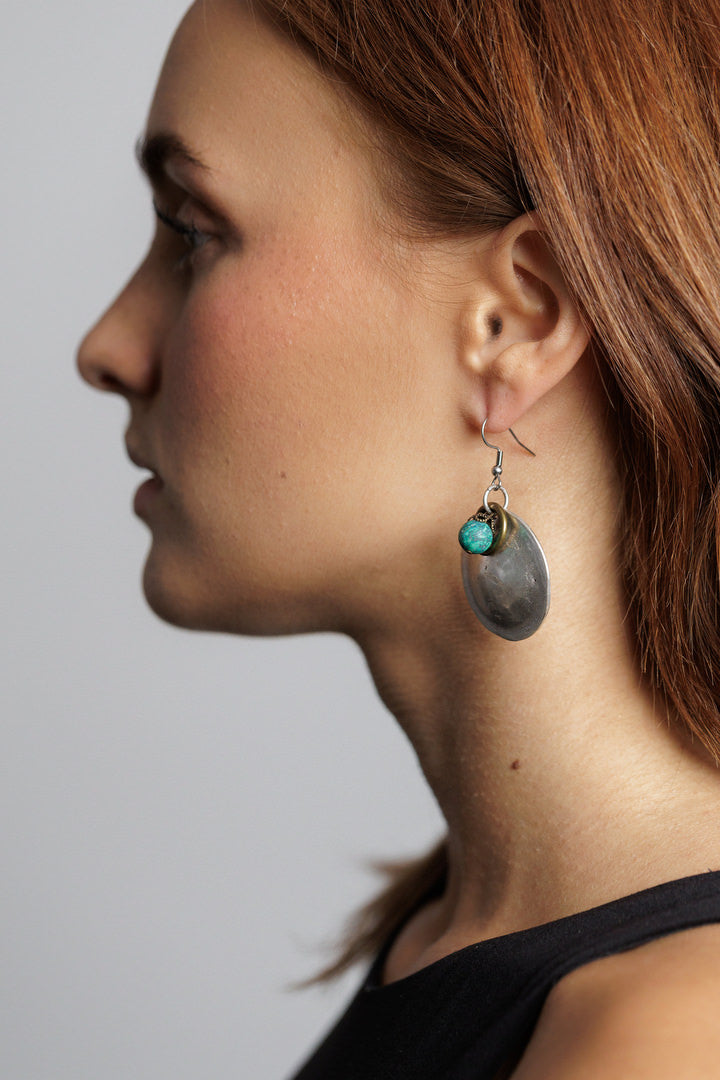 Earrings African turquoise