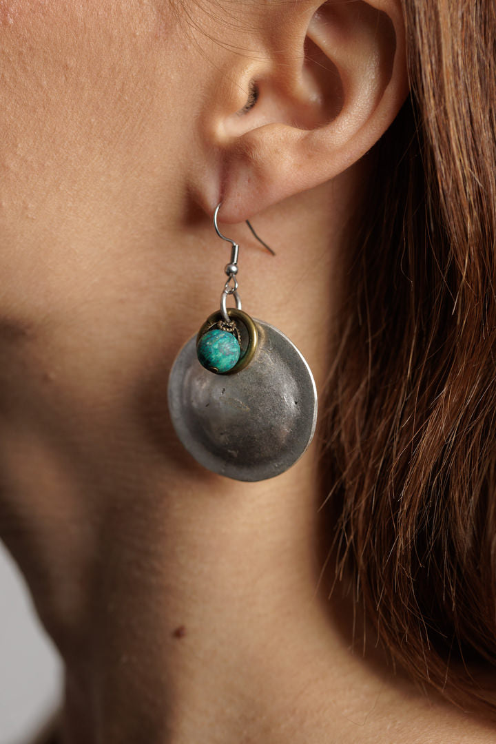 Earrings African turquoise