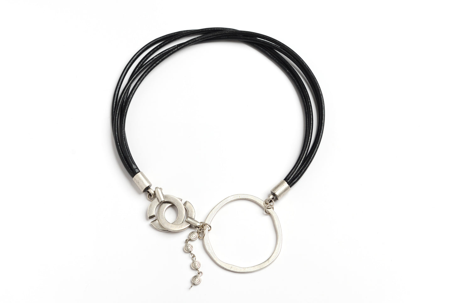 Necklace leather Ring